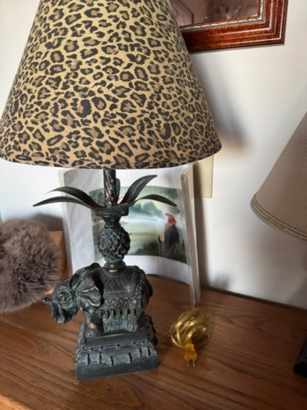Elephant lamp with shade beautiful